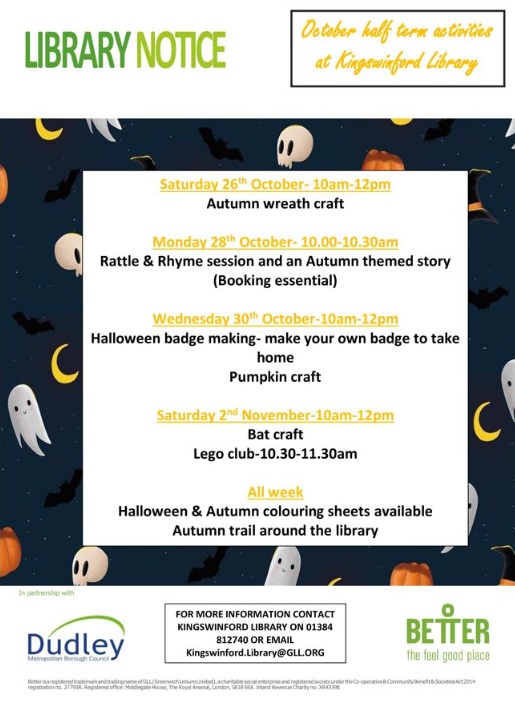 Kingswinford Library - Children's Half Term Activities